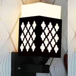 Gojeeva Black Wood Square Shaped Wall Lamp-picture-49