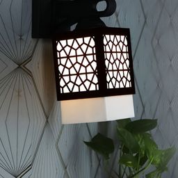 Gojeeva Black Wood Square Shaped Wall Lamp-picture-38