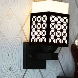 Gojeeva Black Wood Square Shaped Wall Lamp-picture-27