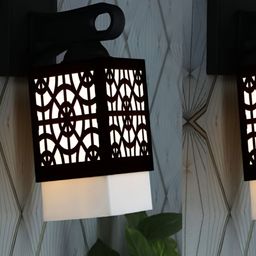 Gojeeva Black Wood Square Shaped Wall Lamp-picture-38