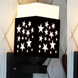 Gojeeva Black Wood Square Shaped Wall Lamp-picture-31