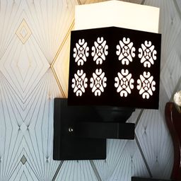 Gojeeva Black Wood Square Shaped Wall Lamp-picture-42