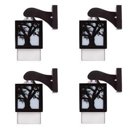 Gojeeva Black Wood Square Shaped Wall Lamp-picture-8