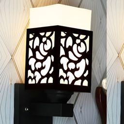 Gojeeva Black Wood Square Shaped Wall Lamp-picture-6