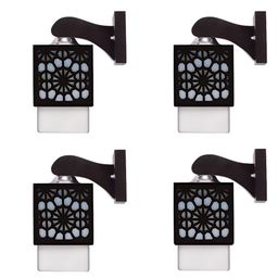 Gojeeva Black Wood Square Shaped Wall Lamp-picture-51