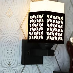 Gojeeva Black Wood Square Shaped Wall Lamp-picture-39