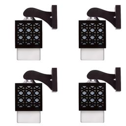 Gojeeva Black Wood Square Shaped Wall Lamp-picture-5
