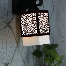 Gojeeva Black Wood Square Shaped Wall Lamp-picture-23