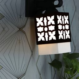 Gojeeva Black Wood Square Shaped Wall Lamp-picture-25