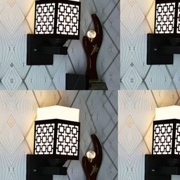 Gojeeva Black Wood Square Shaped Wall Lamp-picture-28