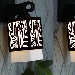 Gojeeva Black Wood Square Shaped Wall Lamp-picture-44