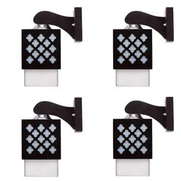 Gojeeva Black Wood Square Shaped Wall Lamp-picture-4