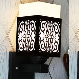 Gojeeva Black Wood Square Shaped Wall Lamp-picture-34