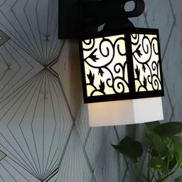 Gojeeva Black Wood Square Shaped Wall Lamp-picture-34