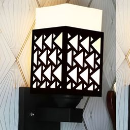 Gojeeva Black Wood Square Shaped Wall Lamp-picture-43