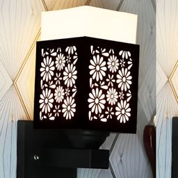 Gojeeva Black Wood Square Shaped Wall Lamp-picture-45