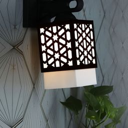 Gojeeva Black Wood Square Shaped Wall Lamp-picture-39