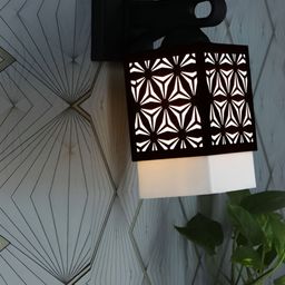Gojeeva Black Wood Square Shaped Wall Lamp-picture-46