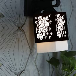 Gojeeva Black Wood Square Shaped Wall Lamp-picture-24