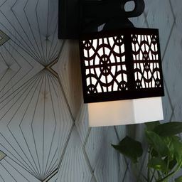 Gojeeva Black Wood Square Shaped Wall Lamp-picture-8