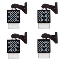 Gojeeva Black Wood Square Shaped Wall Lamp-image-88