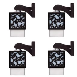 Gojeeva Black Wood Square Shaped Wall Lamp-picture-2