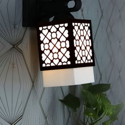 Gojeeva Black Wood Square Shaped Wall Lamp-picture-41
