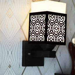 Gojeeva Black Wood Square Shaped Wall Lamp-picture-40