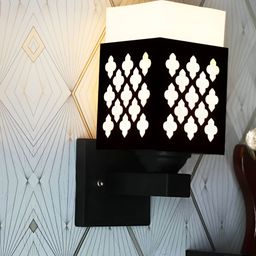 Gojeeva Black Wood Square Shaped Wall Lamp-picture-45
