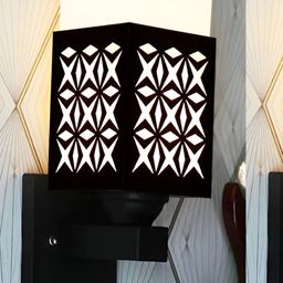 Gojeeva Black Wood Square Shaped Wall Lamp-picture-48