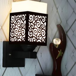 Gojeeva Black Wood Square Shaped Wall Lamp-picture-38