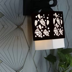 Gojeeva Black Wood Square Shaped Wall Lamp-picture-30