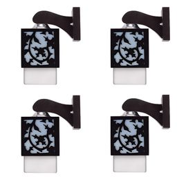 Gojeeva Black Wood Square Shaped Wall Lamp-picture-11