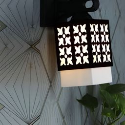 Gojeeva Black Wood Square Shaped Wall Lamp-picture-30