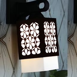Gojeeva Black Wood Square Shaped Wall Lamp-picture-27