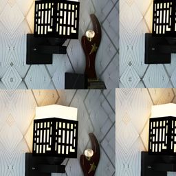 Gojeeva Black Wood Square Shaped Wall Lamp-picture-37