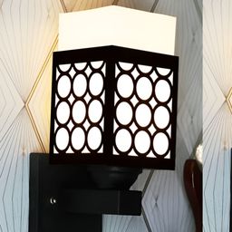 Gojeeva Black Wood Square Shaped Wall Lamp-picture-22