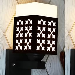 Gojeeva Black Wood Square Shaped Wall Lamp-picture-43