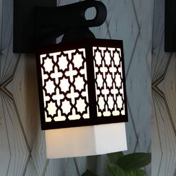 Gojeeva Black Wood Square Shaped Wall Lamp-picture-37