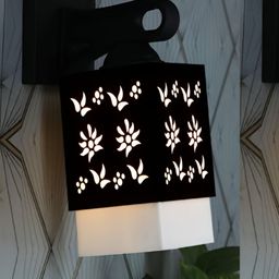 Gojeeva Black Wood Square Shaped Wall Lamp-picture-49
