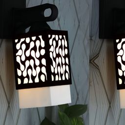 Gojeeva Black Wood Square Shaped Wall Lamp-picture-48