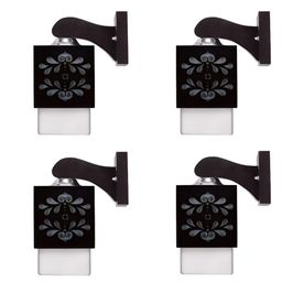 Gojeeva Black Wood Square Shaped Wall Lamp-picture-24