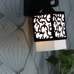 Gojeeva Black Wood Square Shaped Wall Lamp-picture-22