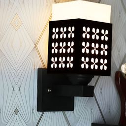 Gojeeva Black Wood Square Shaped Wall Lamp-picture-41