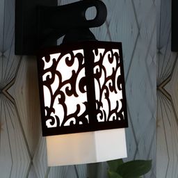 Gojeeva Black Wood Square Shaped Wall Lamp-picture-32