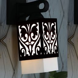 Gojeeva Black Wood Square Shaped Wall Lamp-picture-18