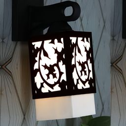 Gojeeva Black Wood Square Shaped Wall Lamp-picture-35