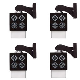 Gojeeva Black Wood Square Shaped Wall Lamp-picture-19