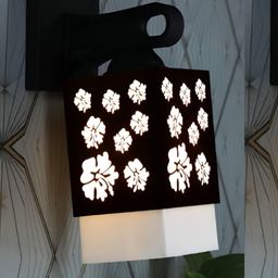 Gojeeva Black Wood Square Shaped Wall Lamp-picture-29