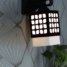 Gojeeva Black Wood Square Shaped Wall Lamp-picture-12